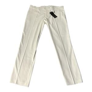 NWT J. Lindeberg Men’s Elliot Golf Pants White 38x32‎ Pleated Lightweight